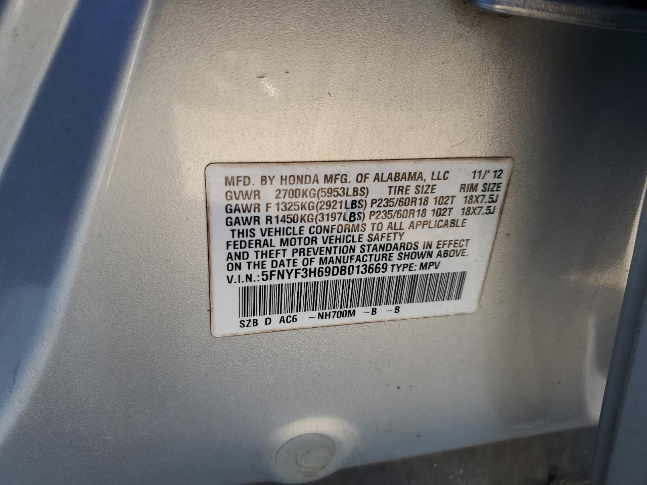 Honda Pilot Exl Image 9