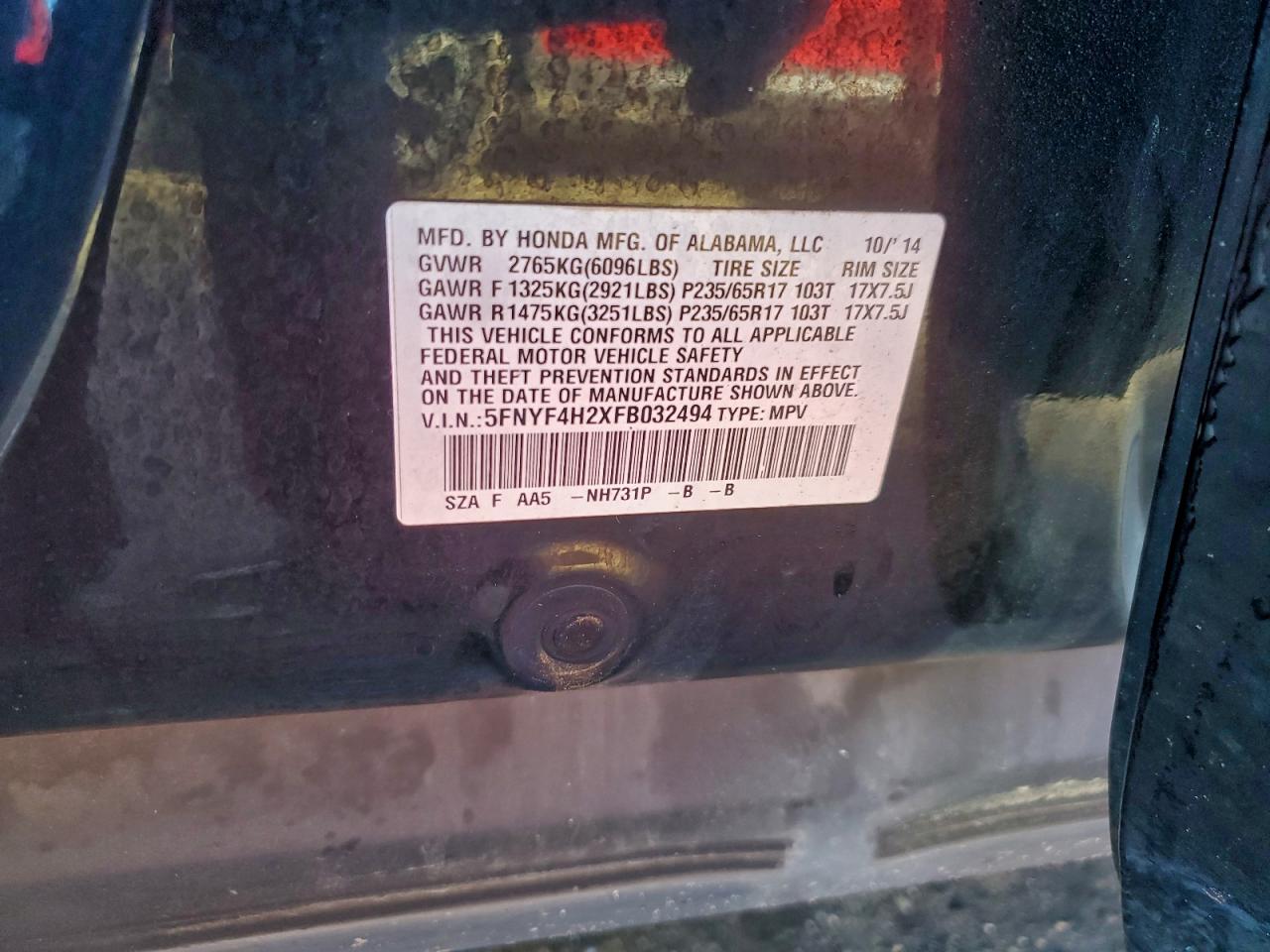 Honda Pilot Lx Image 12