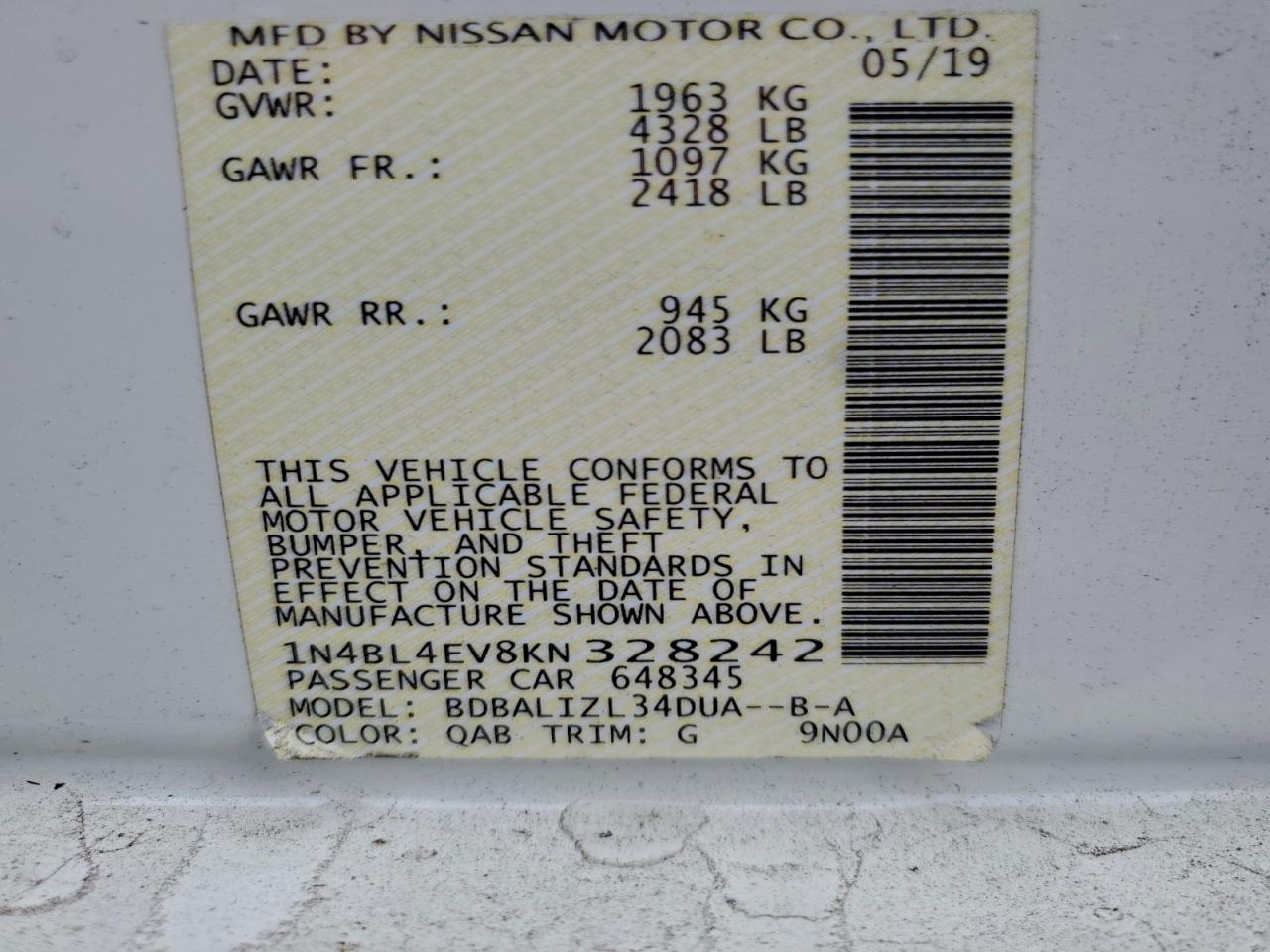 Nissan Altima Sl Image 9