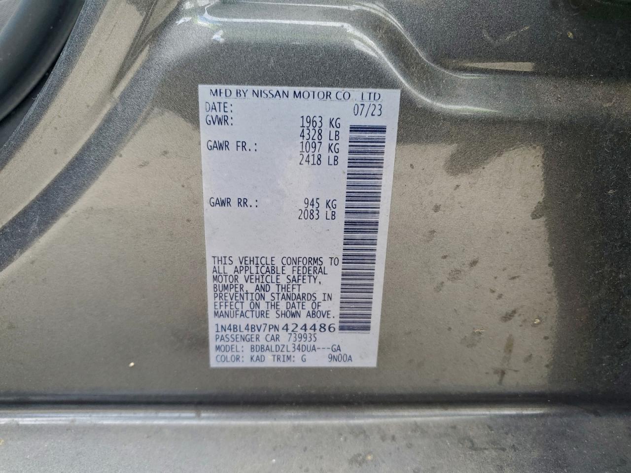 Nissan Altima S Image 8