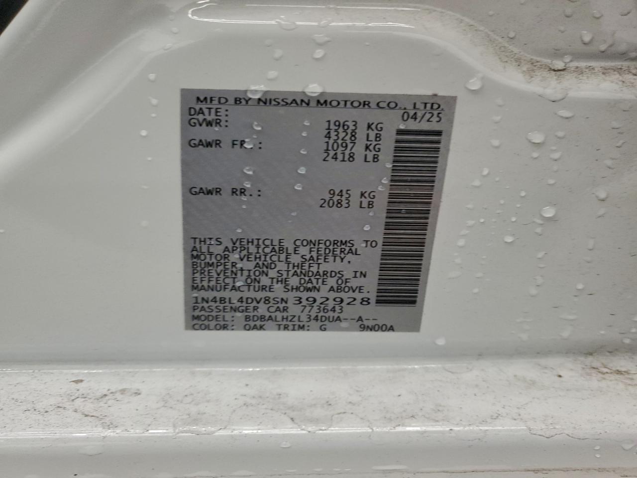 Nissan Altima Sv Image 9