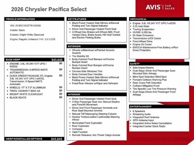 Chrysler Pacifica Select Image 11